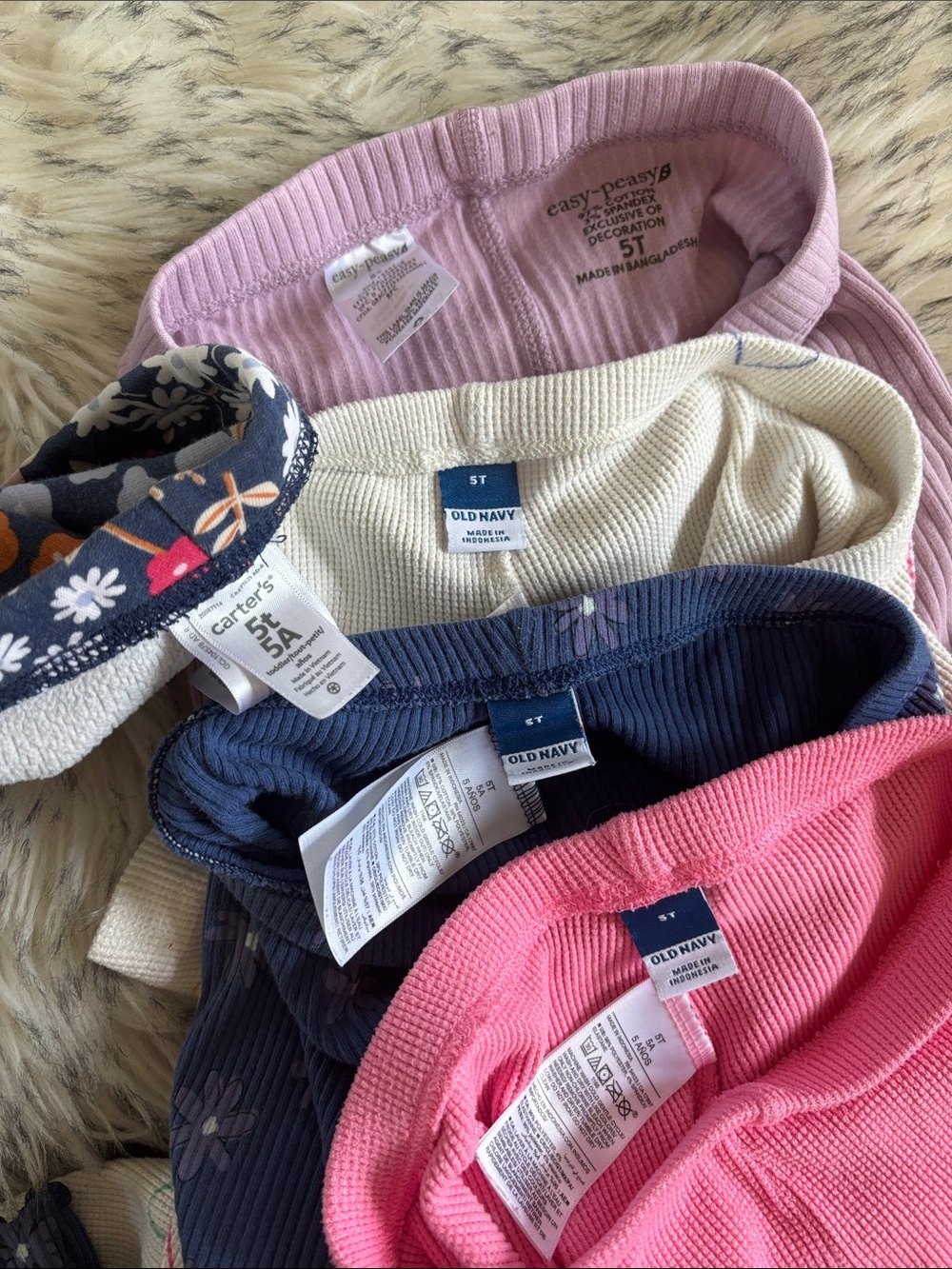5T 5 Toddler Girl Leggings Bundle - Picture 5 of 6